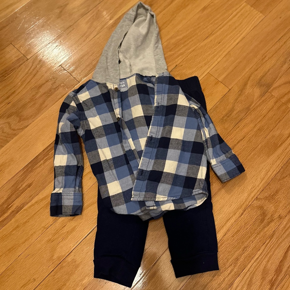 2 Piece Carters Flannel Set 3T